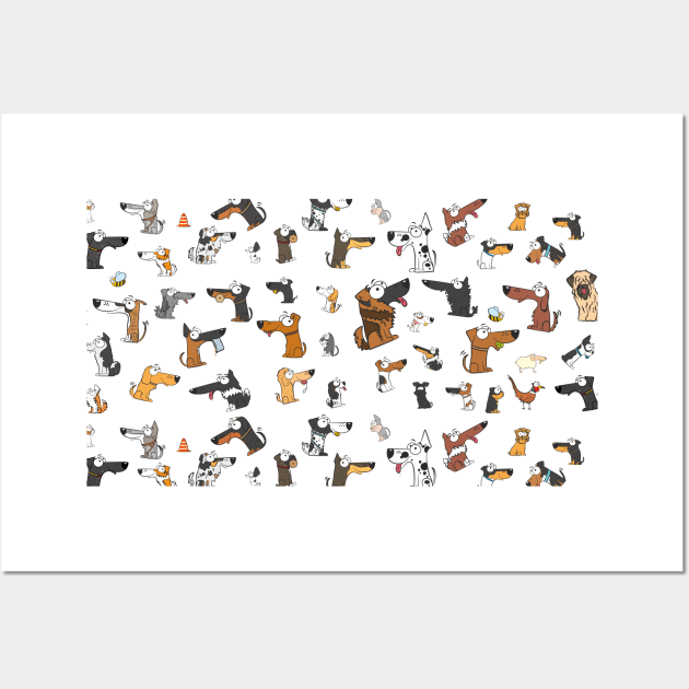 Dog cartoons Wall Art by DWG